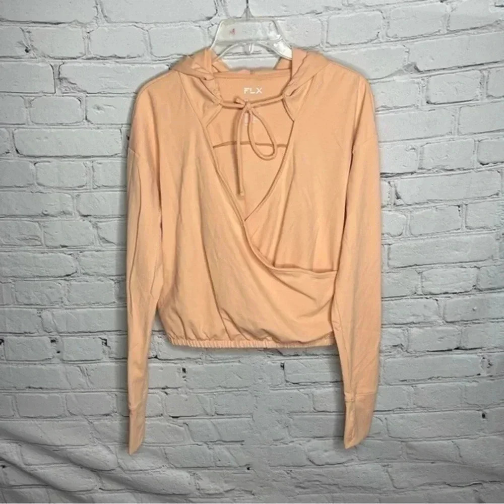 FLX Women’s Coral Lightweight Hooded Sweater Athletic Top size XS